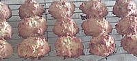 Cooking birthday cookies on wire rack