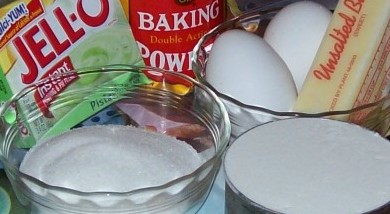 Ingredients for pudding cookies