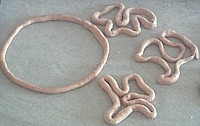 Shaping cinnamon butter cookies