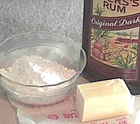 ingredients for rum filling