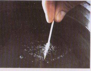 Testing oil before frying cookies