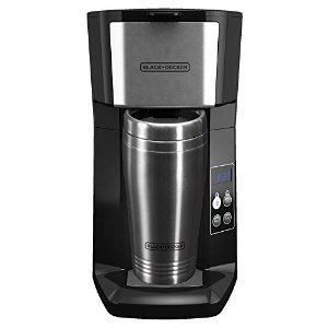 BLACK+DECKER CM625B Programmable Single Serve with Travel Mug, Black