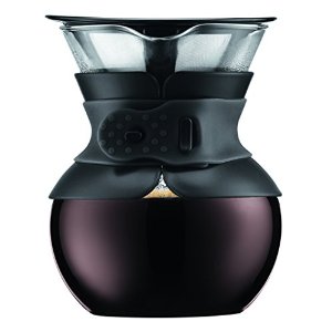 Bodum 11571-01 PourOver CoffeeMaker Permanent Filter, Black