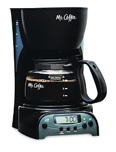Mr. Coffee DRX5 4-Cup Programmable Coffeemaker, Black