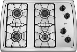 Whirlpool W3CG3014XS 30 Stainless Steel Gas Sealed Burner Cooktop