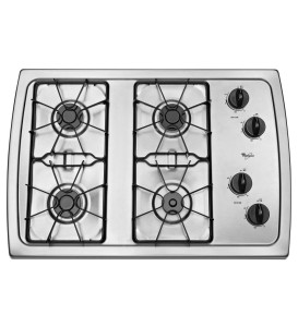 Whirlpool W3CG3014XS 30 Stainless Steel Gas Sealed Burner Cooktop