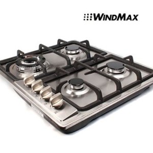 WindMax 23 Stainless Steel 4 Burner Stoves Gas Hob Cooktops Cooker Gas Oven 11259Btu