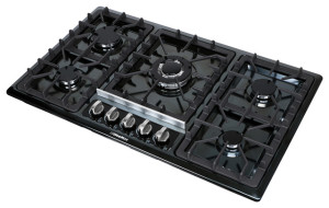 WindMax 34 Black Titanium Stainless Steel 5 Burner Built-In Stoves Gas Cooktop Cooker